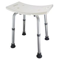 Ez2care Adjustable Lightweight Shower Bench,White, 12.5 to 18 inch