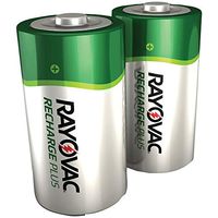RAYOVAC PL713-2 GENB Ready-to-Use NiMH Rechargeable Batteries (D; 2 pk; 3,000mAh), New
