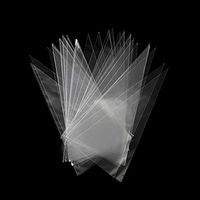 50PCS Transparent Cone Bags Clear Cello Bags Sweets Treat Bags,Chocolate Popcorn Wedding Party Clear Cellophane Packing Bag with Ties