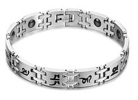Aegean Jewelry Titanium Men's Fashion Magnetic Bracelet, Anti-fatigue and Pain-relief, with a Gift Box and a FREE Small Gift