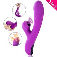 DDORR Simulated Oral Sucking Toys 7 Frequency Vibration & 3 Suction Soft Touch Internal Clot Sucking Toy for Women (Purple)