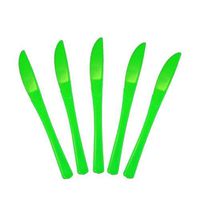 Cutdek Knives Plastic Forks Spoons Knives 50ct Party Catering Picnic Disposable New! (Counts: 50, Colors: Lime Green)