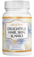 Naturelle Health’s Delightful Hair, Skin & Nail Vitamins - with Biotin, Vitamin A, C, D, Folic Acid – Helps Increase Hair Growth, Thickness, Beautifies Nails, Invigorates Skin, 60 Capsules