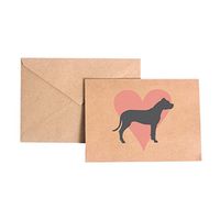 Pitbull Pink Heart Stationery Note Card Set