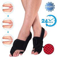 Bunion Corrector Splint Big Toe Straightener Far Infrared Therapy for Hallux Valgus Orthosis Nighttime Toe Separator for Hallux Valgus, Overlapping Toe, Bunion Pain Relief,Right,M