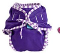 Kushies Reusable Cloth Swim Diaper Bottoms for Boys or Girls (Large, Purple)