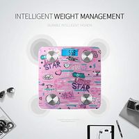 Bluetooth Smart Weight Digital Scale Artistic Cartoon Cute Pretty Doodle Scale with Body Fat Body Fat Composition Monitor Analyzer with Smartphone App for Body Management-396 Lbs