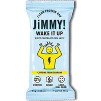 Jimmy! Wake It Up Bar, White Chocolate Café Latte, Protein Bar with Guarana Caffeine, Single Sample Bar