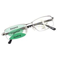 LianSan Classic Soft Metal/TR Frame Progressive Multifocus Reading Glasses Silver Readers for Men and Women Silver 3.50