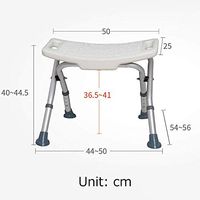 LBSX Deluxe Folding Bath Bench, White Home Multi-Function Safety Anti-Skid Barrier-Free Rust-Proof Aluminum Bathroom Shaving Stool Shoe Bench, Suitable for The Elderly Disabled Pregnant Women