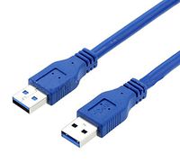 Superspeed USB 3.0 Type A Male to Type A Male 24/28AWG Cable (6 Feet, Blue)