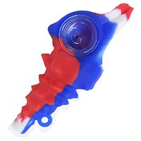 Silicone Honey Straws Easy to Clean (Red & Blue & White)