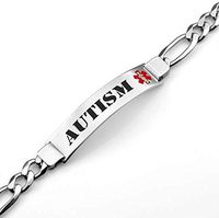 Personalized Engraved Stainless Steel Medical Alert Figaro Link ID Bracelet Customized Free - Ships from USA