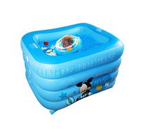 ZMM® Inflatable Bathtub, Baby Swimming Pool Inflated Newborns Child Baby Swimming Bucket Play Pool Household Inflated Bathtub Bathtub Square Blue Pink (Color : Blue)