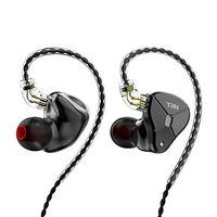 TRN BA5 in Ear Headphone with 5 BA Drivers (Black with Mic)