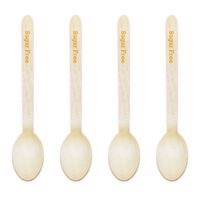 Dress My Cupcake Natural Wood Candy 100-Pack Buffet Cutlery Spoons DIY Kit, Sugar Free, 6.5-Inch, Orange