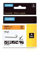 DYMO Rhino Adhesive Vinyl Label Tape, 1-inch, 18-foot Cassette, Orange (1805427)