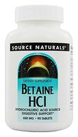 Source Naturals - Betaine Hcl, 90 tablets
