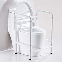 Teerwere Toilet Rail Safety Stabilizing Frame for Toilet Stabilizing Armrests, Safety Handle with Grab Bar, Bathroom Seat Bracket for Elderly and Handicap (Color : White, Size : 51x40x70cm)