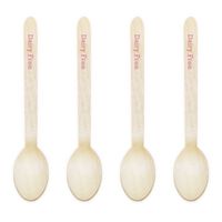 Dress My Cupcake Natural Wood 500-Pack Candy Buffet Spoons DIY Kit, Dairy Free, Cherry Blossom