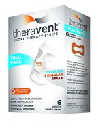 Theravent Snore Therapy Strips, Trial Pack (2 Starter, 2 Regular, 2 Max), Bed Partner Approved, 6 Count