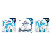 Glade PlugIns Scented Oil Starter Kit, Plug In Air Freshener and Refills, Clean Linen, 2 Warmers + 6 Refills, 4.02 Fl. Oz, Pack of 6