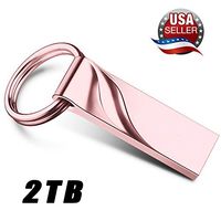 ARB Market 2TB USB Waterproof 3.0 Metal U Disk Flash Drives Memory Stick Pen Keychain Data PC Laptop Fits For PC, Notebook, Mac, Small, Portable For Your Beloved, Friends (Rose Red)