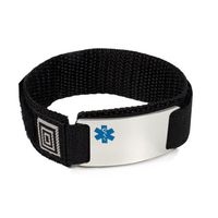 Gluten Allergy Sport Medical ID Alert Bracelet with Black Adjustable Wrist Band Wrist Band.
