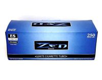 Zen Blue Light King Cigarette Tubes Box 250 ct. White Filter Tubes NEW Wholesale