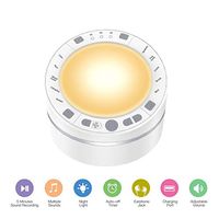 White Noise Sound Machine for Sleeping,Wandwoo DIY Recording Soothing Nature White Noise Machine,2 Light Lamp Switch,Auto-Timer for Traveling,Office Privacy