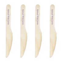 Dress My Cupcake Natural Wood Candy 500-Pack Buffet Knives DIY Kit, Baked with Love, Lavender