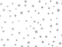 Pack Of 1, 40" X 100' Silver Stars Cello Roll 1.0 Mil For Party, Christmas, Holiday & Special Gift Packaging Occasion