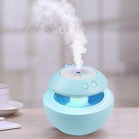 LETTON Mini Ultrasonic Humidifier Diffuser with LED Ambient Light (Blue)