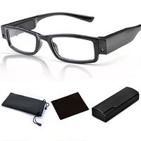 Men Women LED Bright Readers Reading Glasses with Light Magnifier Nighttime Reader Clear Vision Lighted Eye Glasses Including Eyewear Case, Black (2.00)