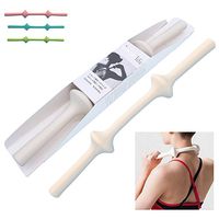 Neck Massager, Simplylife Best Neck and Back Self-Massage Stick – Flexible Deep Tissue Trigger Point Massage Stick,  Hand Held Body Stress Relief - 4 Colors (White)