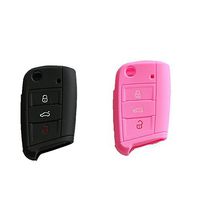 MOKIE 2-pcs Golf 7 Silicone Key Fob Case,Skin Cover Protector for Volkswagen GTI 7 / Golf R R20 / MK7 MKVII