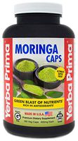 Yerba Prima, Moringa Caps, with 400mg of Pure Organic Leaf Powder, Moringa for Women and Men, 180 Veg Capsules