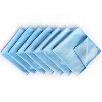 Auto Care Microfiber Glass Cleaning Cloths Towels for Windows Mirrors Windshield Computer Screen TV Tablets Dishes Camera Lenses Chemical Free Lint Free Scratch Free (12"x12", Blue, 8 Pack)