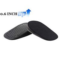 Height Increase Insoles,Shoe Lift Inserts,Gel Heel Lift Inserts,Heel Cushion Inserts,Heel Lift,Height Increase Insoles for Leg Length Discrepancies,1 Pair (Black, 0.6IN)