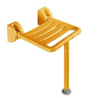 Wall Mounted Shower Seat with Stainless Steel Leg, Foldable Bathroom Bench Shower Stool, Wall Chair,for Elderly Disabled and Pregnant Women, Max Load 150kg, with Luminous Circle, Anti-Slip