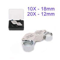 Water & Wood 10X 20X Lens Jeweller Eye Folding Loupe Magnifier Dual Magnifying Glass Boxset