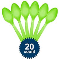 Lime Plastic Spoons - Party Supplies