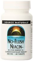 Source Naturals No-Flush Niacin, 500mg, 60 Tablets (Pack of 3)