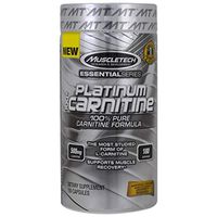 L-carnitine Amino Acid Essential Series Platinum 100% Carnitine 500 mg 180 Capsules