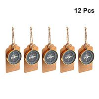 Amosfun 12PCS Wedding Favors for Guests Compass Souvenir Gift with Tags Birthday Party Gift Favors