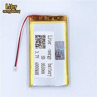 BIHUADE 3.7V 955068 4000mAh Jst Ph1.0 Connector Plug Lithium Polymer Li-Po Battery Lithium Ion Polymer Rechargeable Battery for MP4 GPS MP3 Bluetooth Stereo DIY Gift (955068)