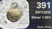 One (1) X Renata 391 Sr1120W Silver Oxide Watch Battery 1.55V Blister Packed