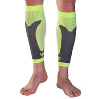 LTHAOO Calf Compression Sleeves -(20-30mmhg) Leg Compression Socks for Shin Splint, Calf Pain Relief - Men Women Sleeve for Running, Cycling, Maternity, Nurses.（Fluorescent Green-XXL
