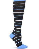 Nurse Mates Women's Compression Trouser Socks, Pinstripe, XX