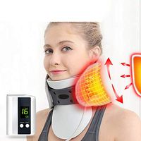 Neck Traction Device Supports Cervical to Relieve Pain, Neck Collar with Heating Neck Pad Corrects Posture Scientifically,B